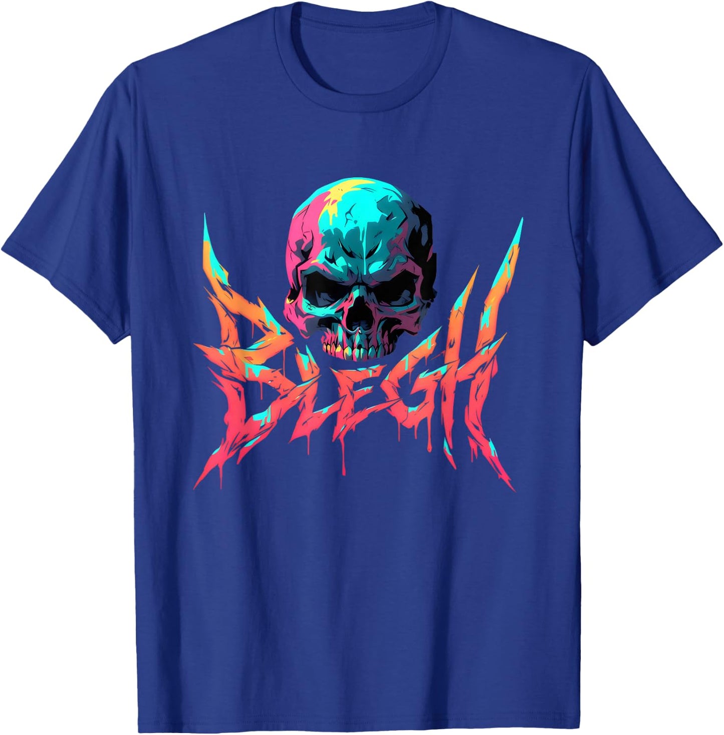 Blegh | Heavy Hardcore Metal Music | Metalcore Scream T-Shirt - T-Shirt | Royal