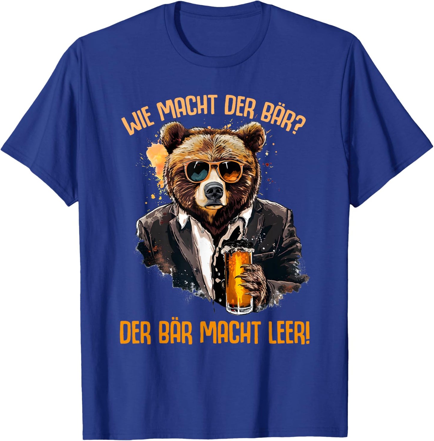 Funny Bear Empty Party Alcohol Malle Saying T-Shirt - T-Shirt | Royal