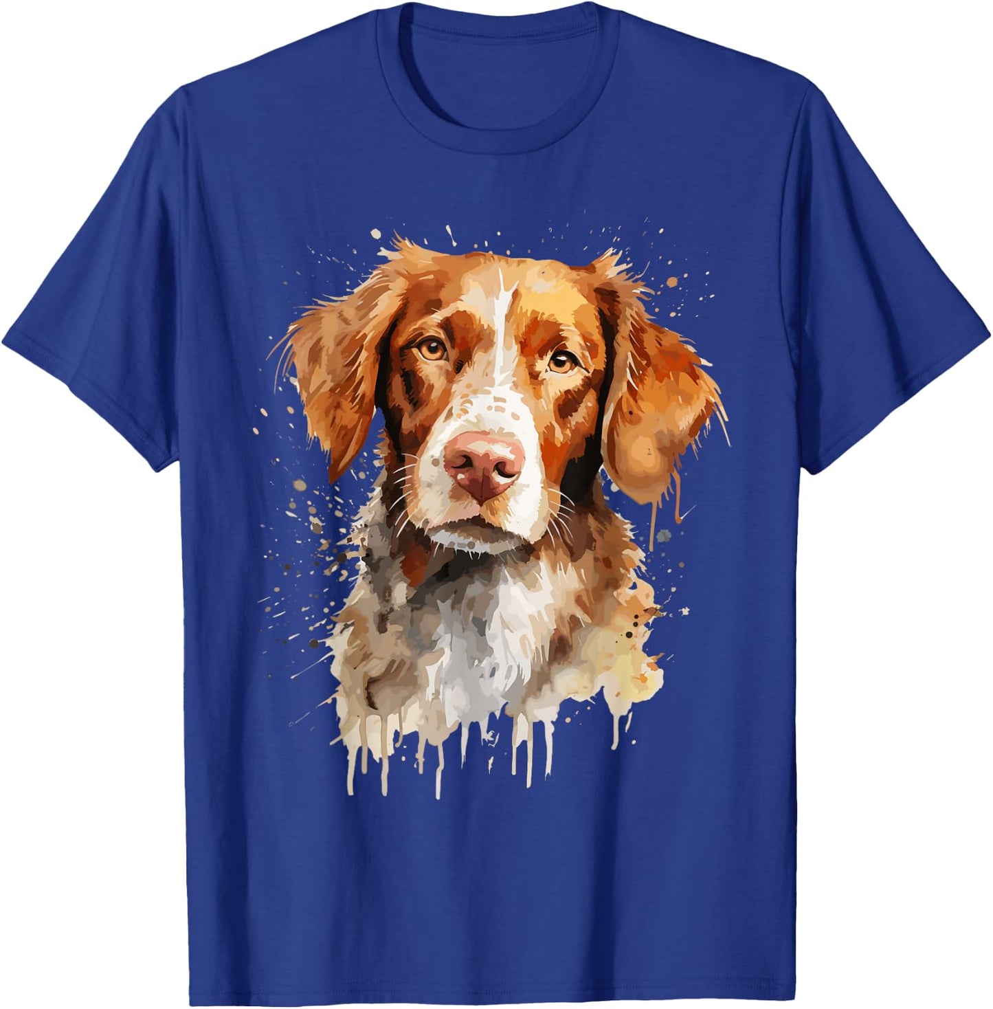 Brittany Spaniel Lovers Design Pop Art Brittany Spaniel Dog Women Girls Kids T-Shirt - T-Shirt | Royal