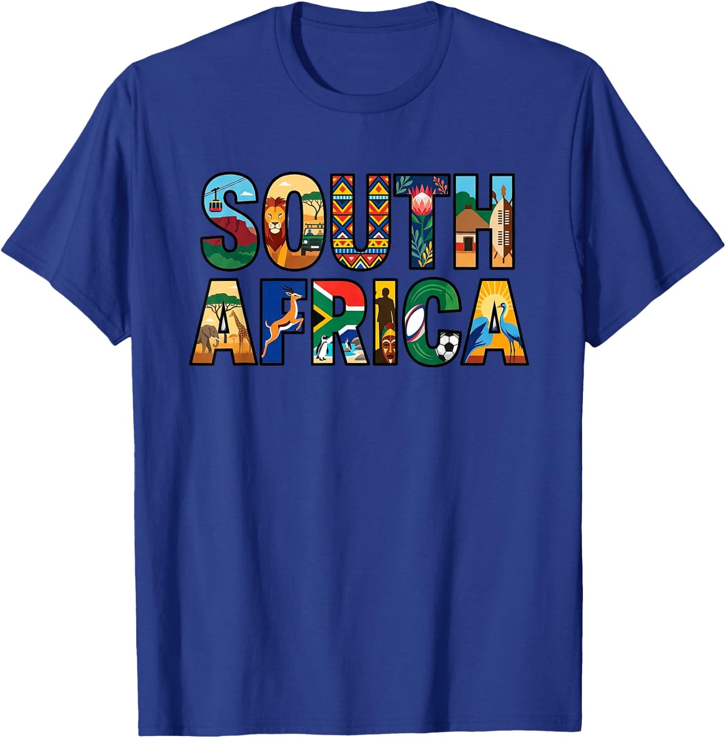 South Africa Souvenir South African Travel Graphic T-Shirt - T-Shirt | Royal