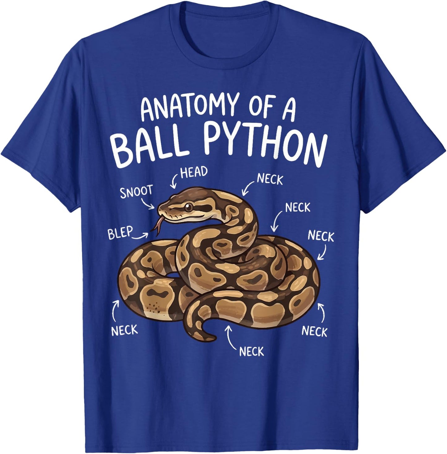 Anatomy of A Ball Python T-Shirt - T-Shirt | Royal