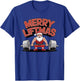 Merry Liftmas Weightlifter Fitness T-Shirt - T-Shirt | Royal