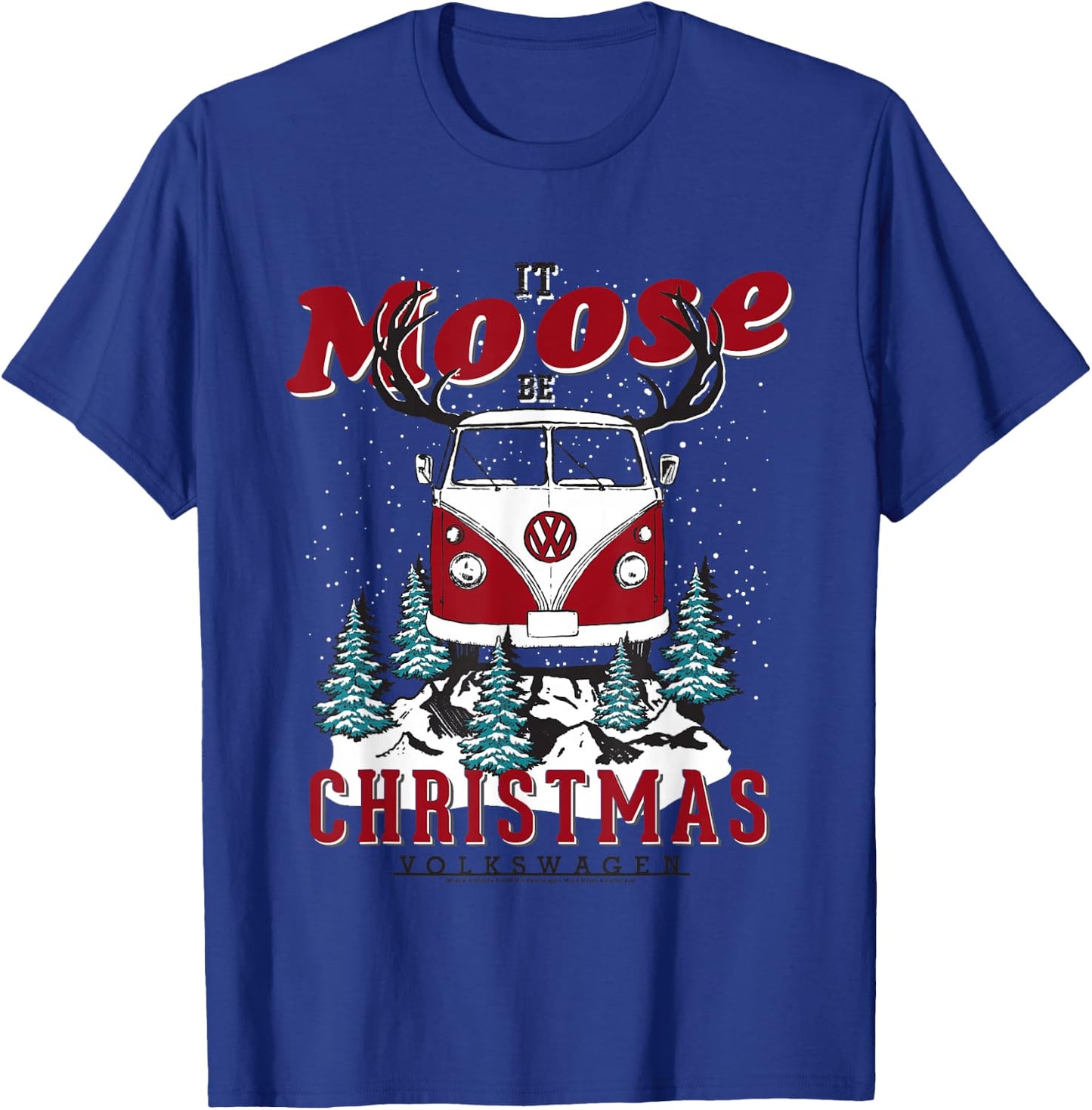 Volkswagen It Moose Be Christmas T-Shirt - T-Shirt | Royal