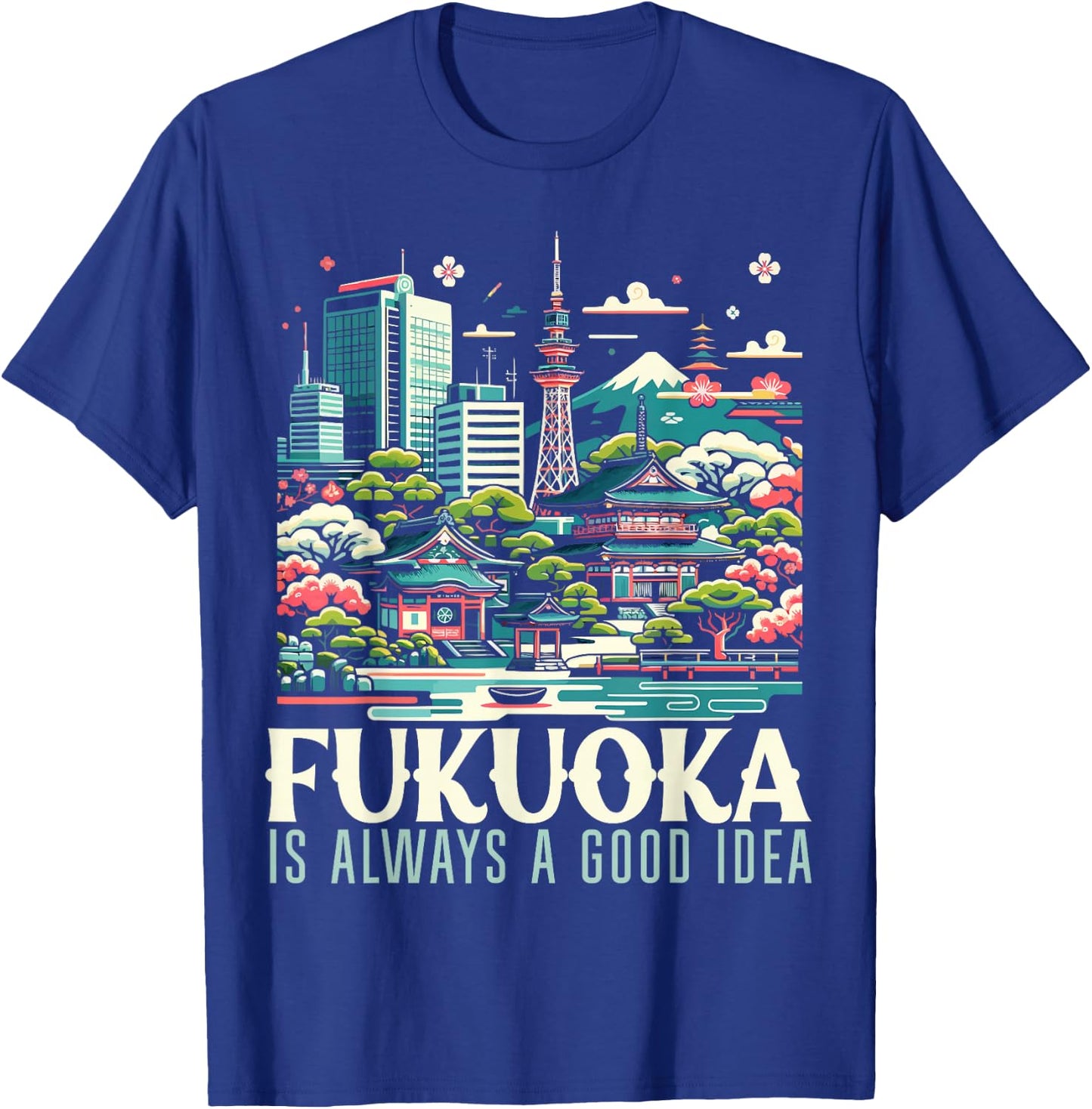 Fukuoka Japan Country Travel Vacation Japanese T-Shirt - T-Shirt | Royal