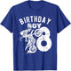 8 years old kid - Birthday boy - Dirt bike - Motorcycle T-Shirt - T-Shirt | Royal