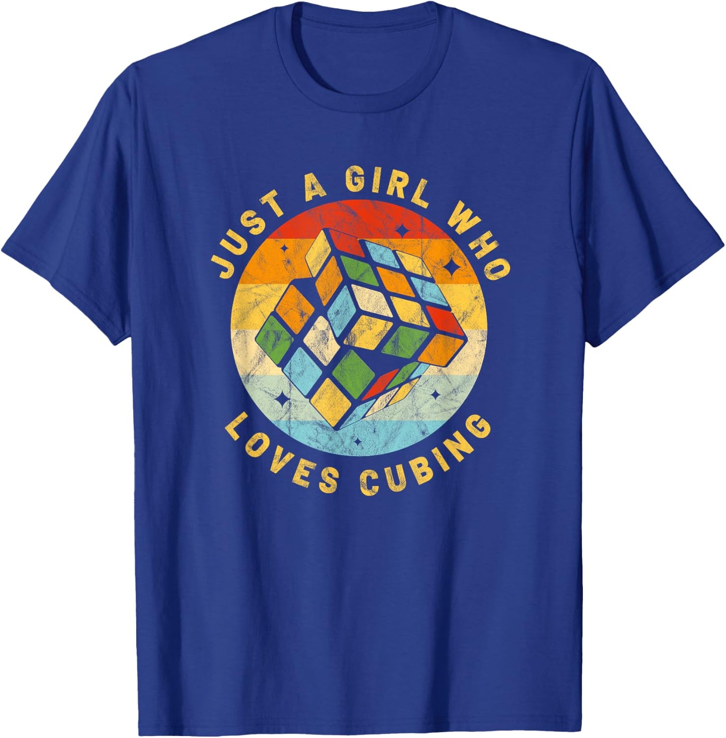 Just A Girl Who Loves Speed Cubing Puzzle Cube Youth Math T-Shirt - T-Shirt | Royal