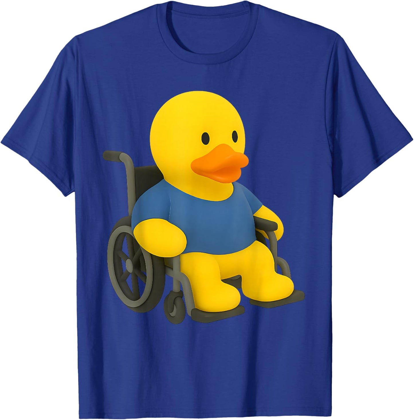 Rubber Duck in a Wheelchair T-Shirt - T-Shirt | Royal