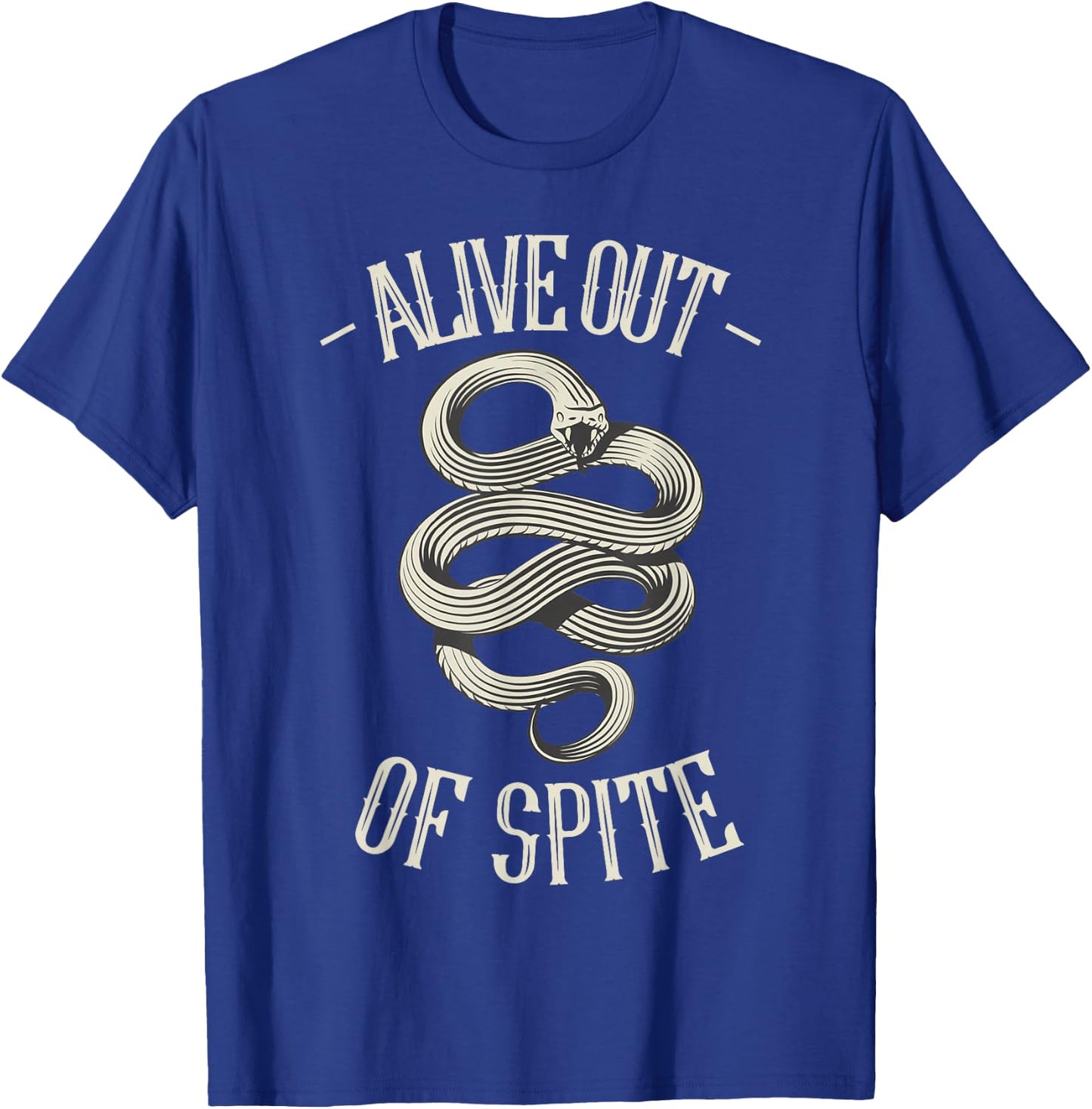 Goth Alive Out Of Spite Snake Occult Witchcraft Aesthetic T-Shirt - T-Shirt | Royal