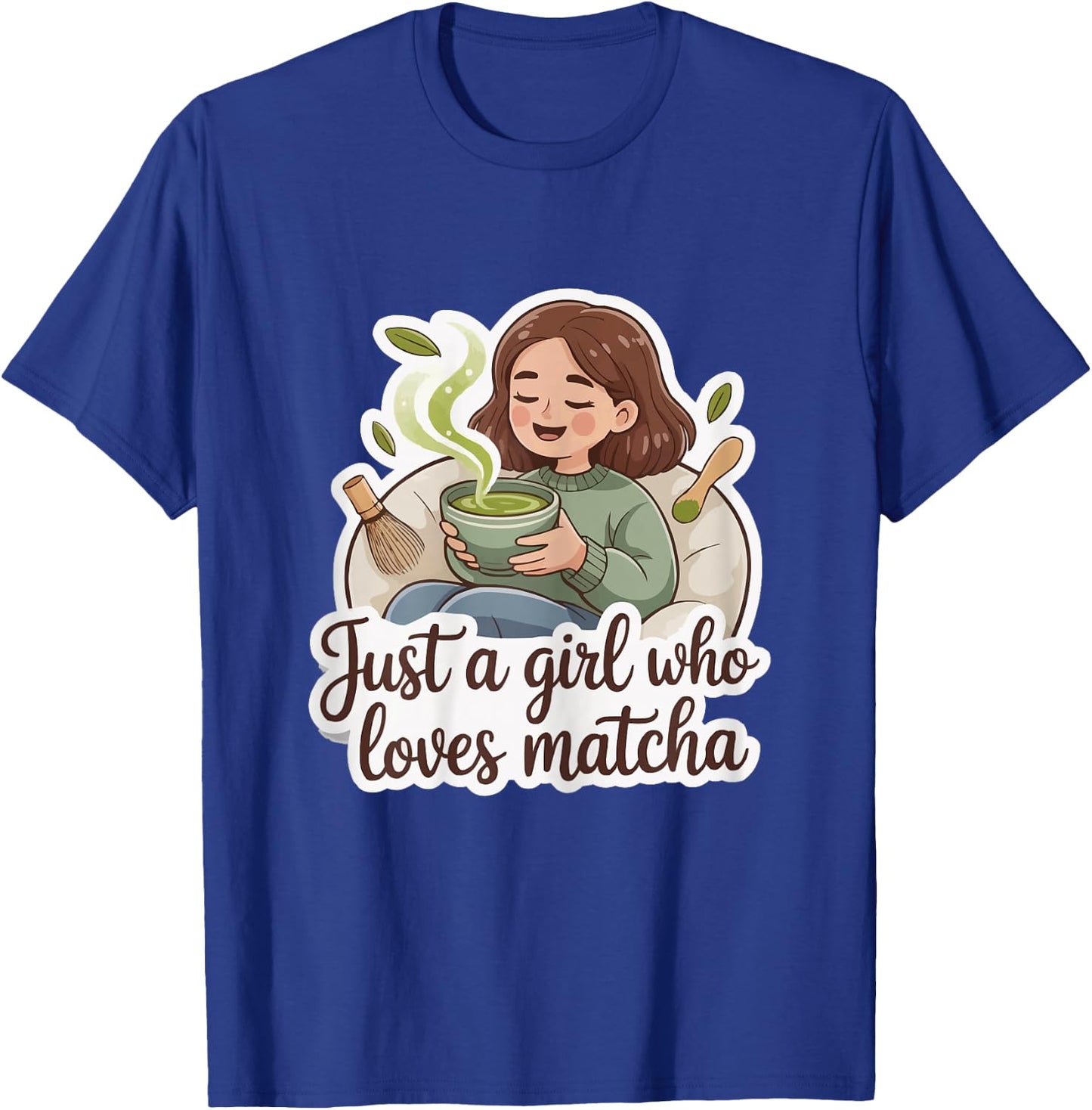 Cute Matcha Lover Girls Cozy T-Shirt - T-Shirt | Royal