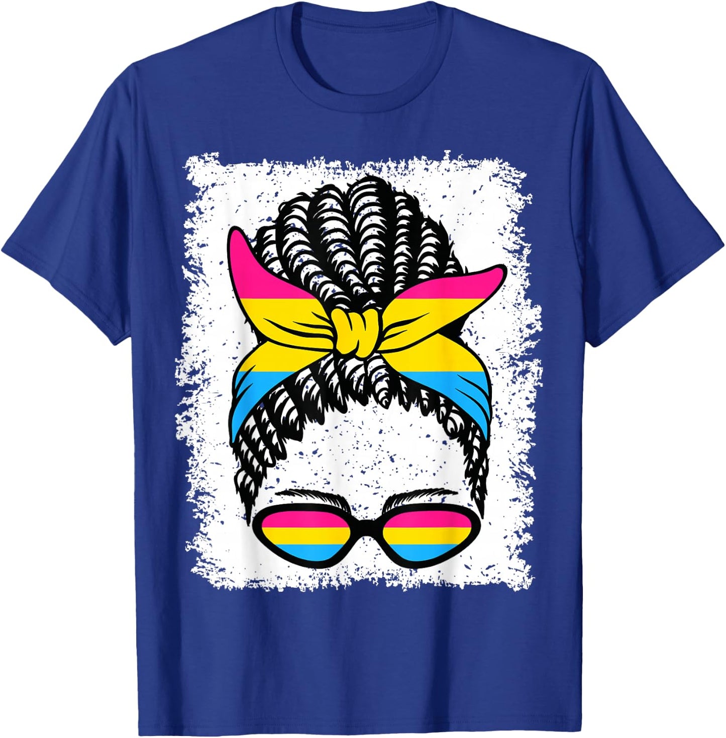 Pansexual Flag Black Girl T-Shirt - T-Shirt | Royal