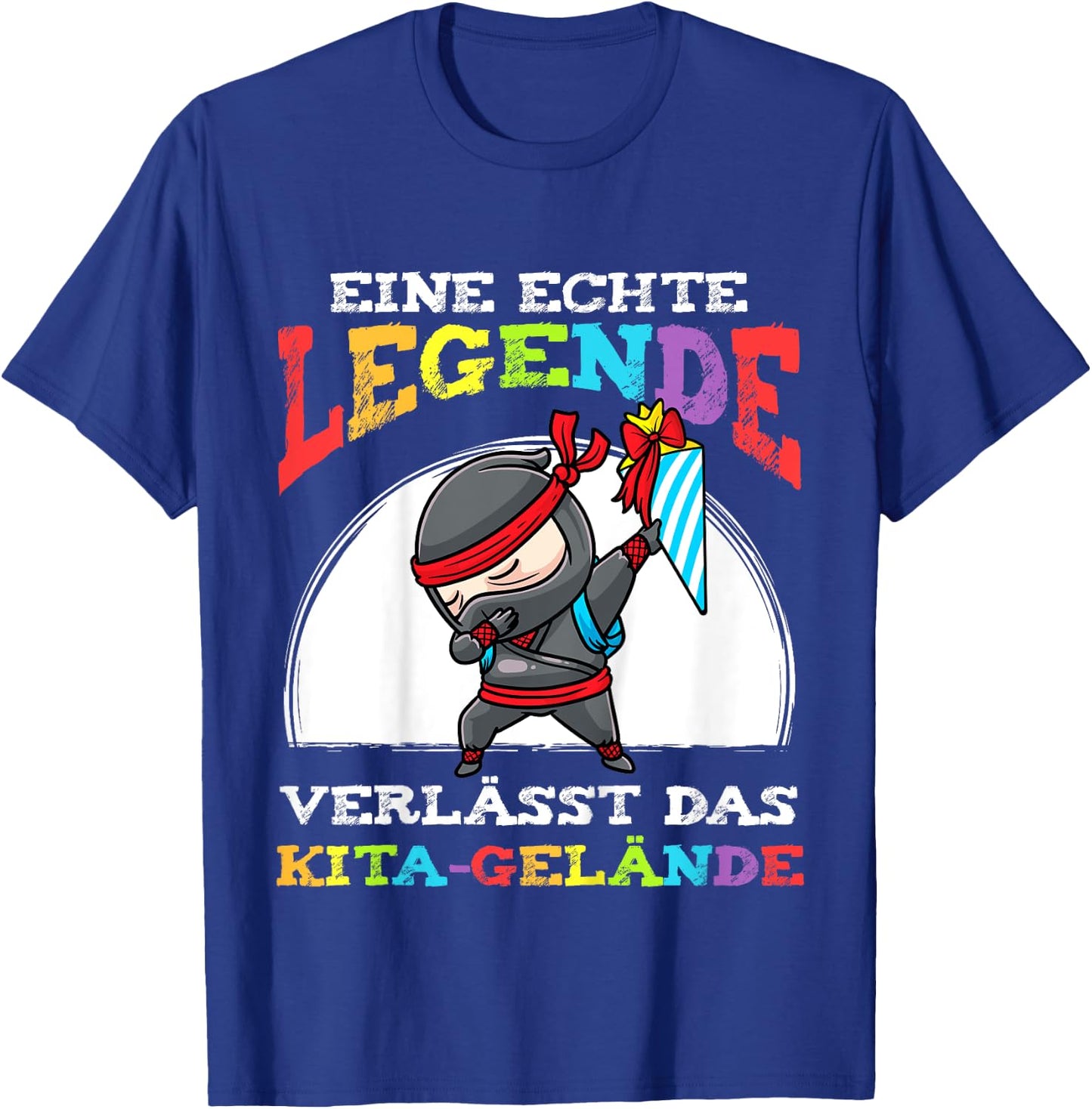 Einschulung Schulkind 2022 Schultüte Ninja Schulanfang T-Shirt - T-Shirt | Royal
