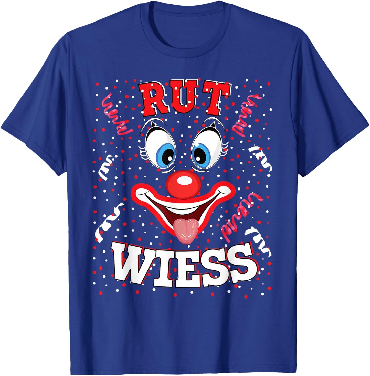 Köln Rut und Wiess Red White Carnival Kölsch Clown , black T-Shirt - T-Shirt | Royal