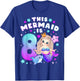 8th Birthday, Girl 8 Years, Mermaid, Number 8 T-Shirt - T-Shirt | Royal