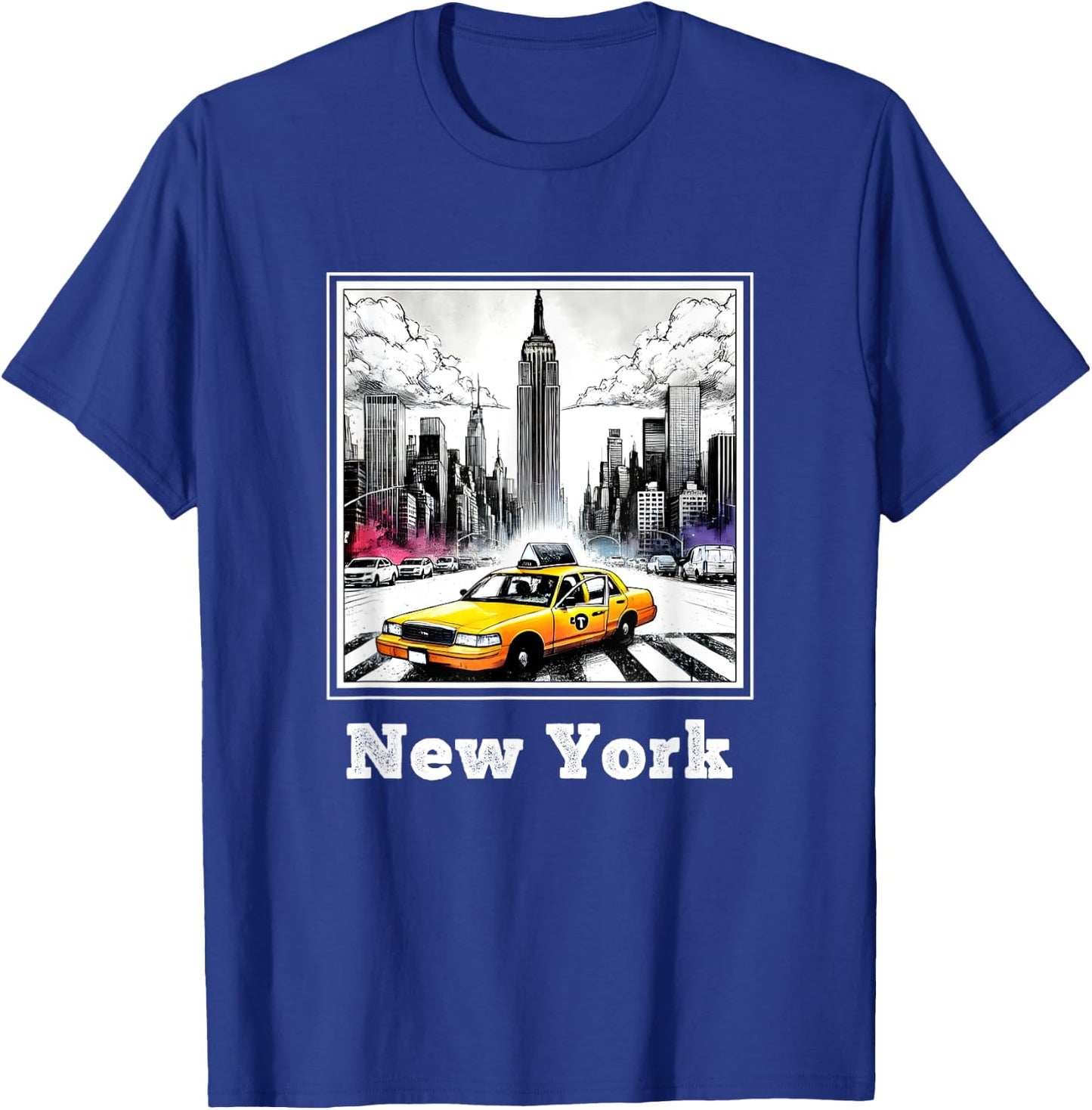 NYC New York Yellow Cab Taxi Gift Souvenir New York Taxi , Black, S T-Shirt - T-Shirt | Royal