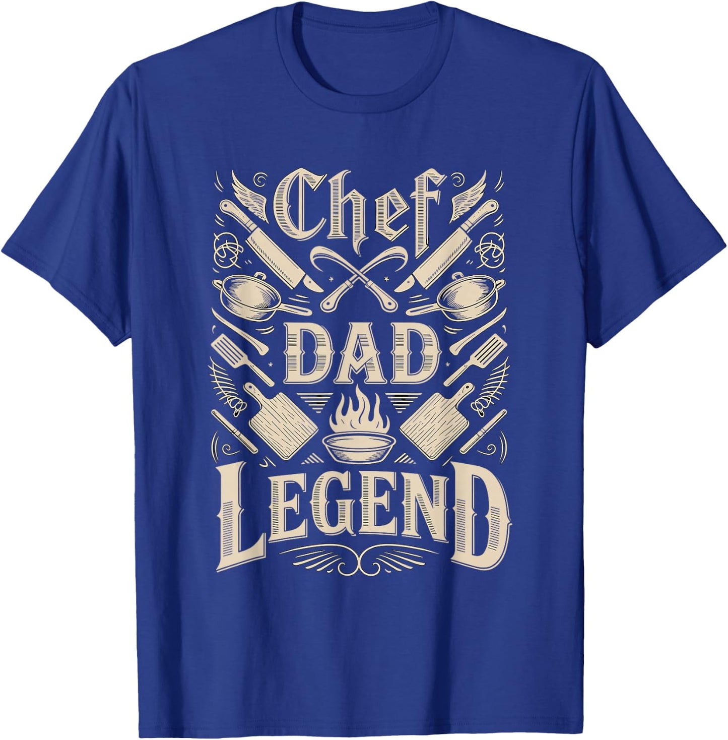 Chef Dad Legend Fathers Day Dad T-Shirt - T-Shirt | Royal