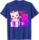 5. Geburtstag, Mädchen 5 Jahre, Katze, Nummer 5 T-Shirt - T-Shirt | Royal