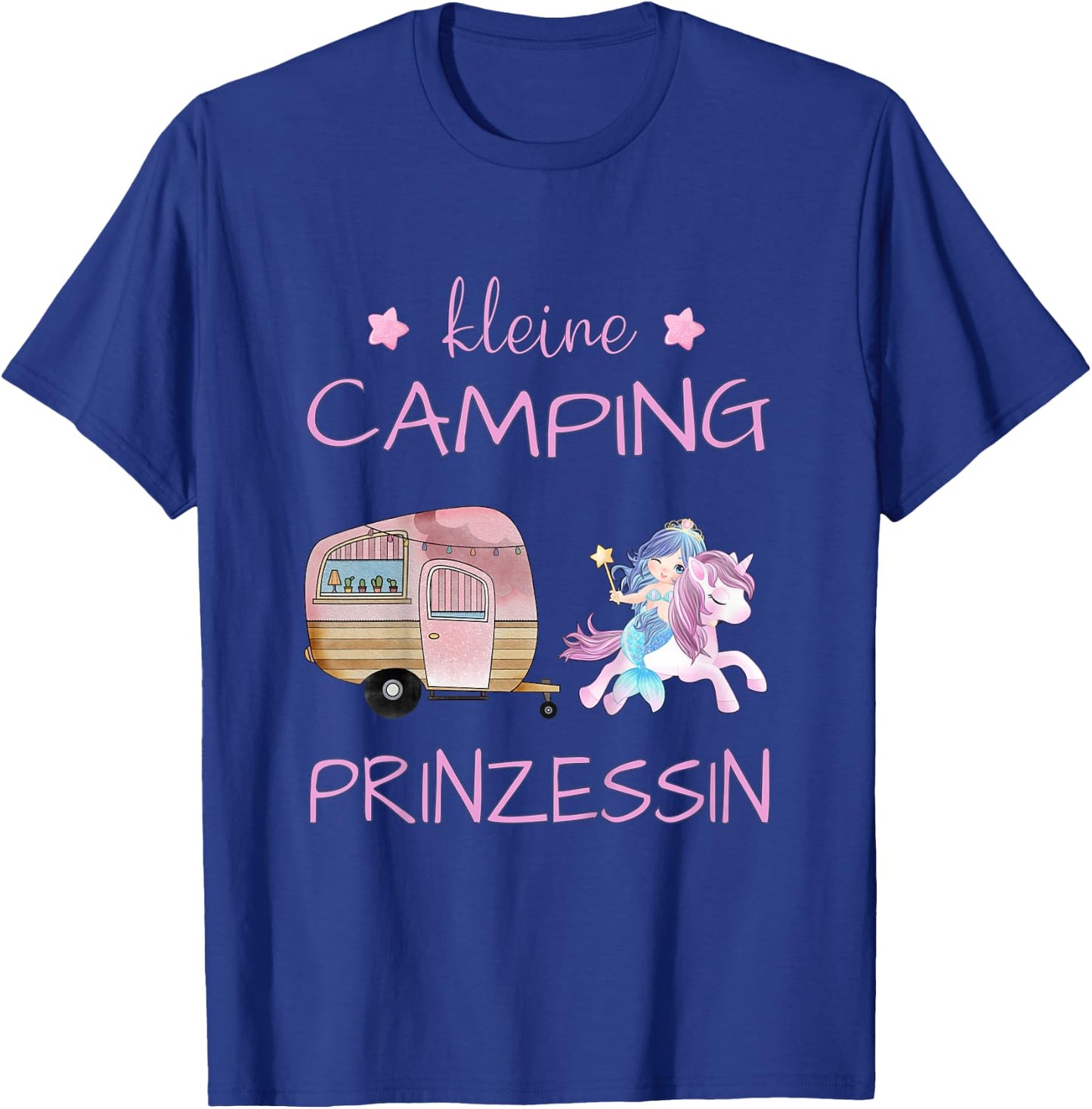 Kleine Camping Prinzessin - Einhorn Meerjungfrau Mädchen T-Shirt - T-Shirt | Royal