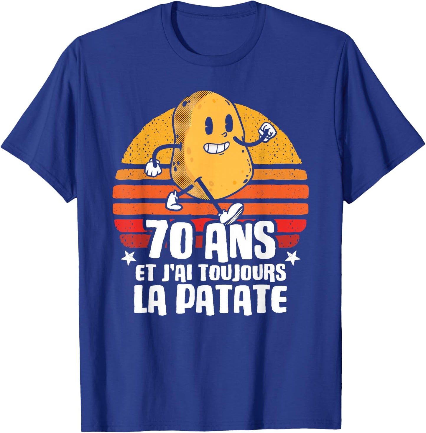 Gift Anniv 70 years Deco Birthday 70 years the potato T-Shirt - T-Shirt | Royal
