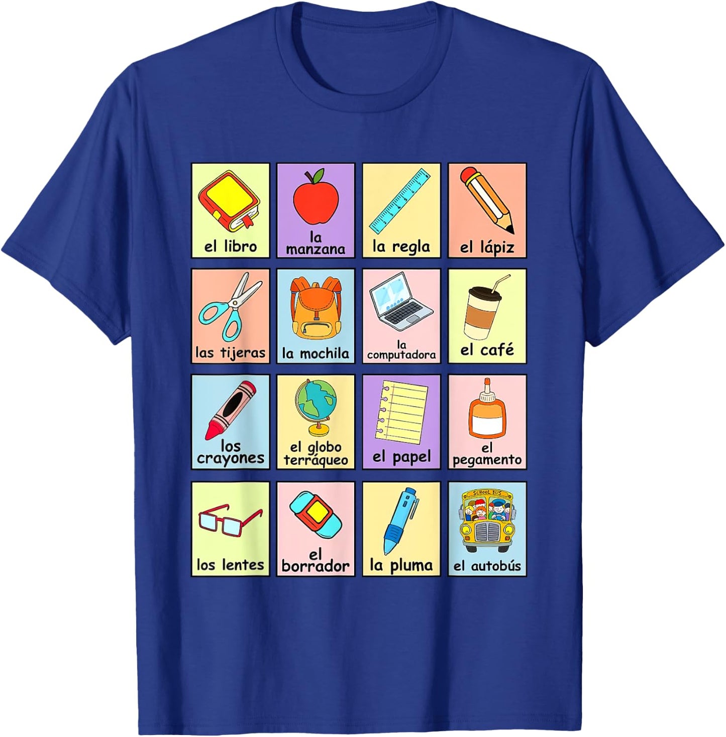 Dual Language Crew Bilingual Spanish Teacher Back to School Women T-Shirt - T-Shirt | Royal