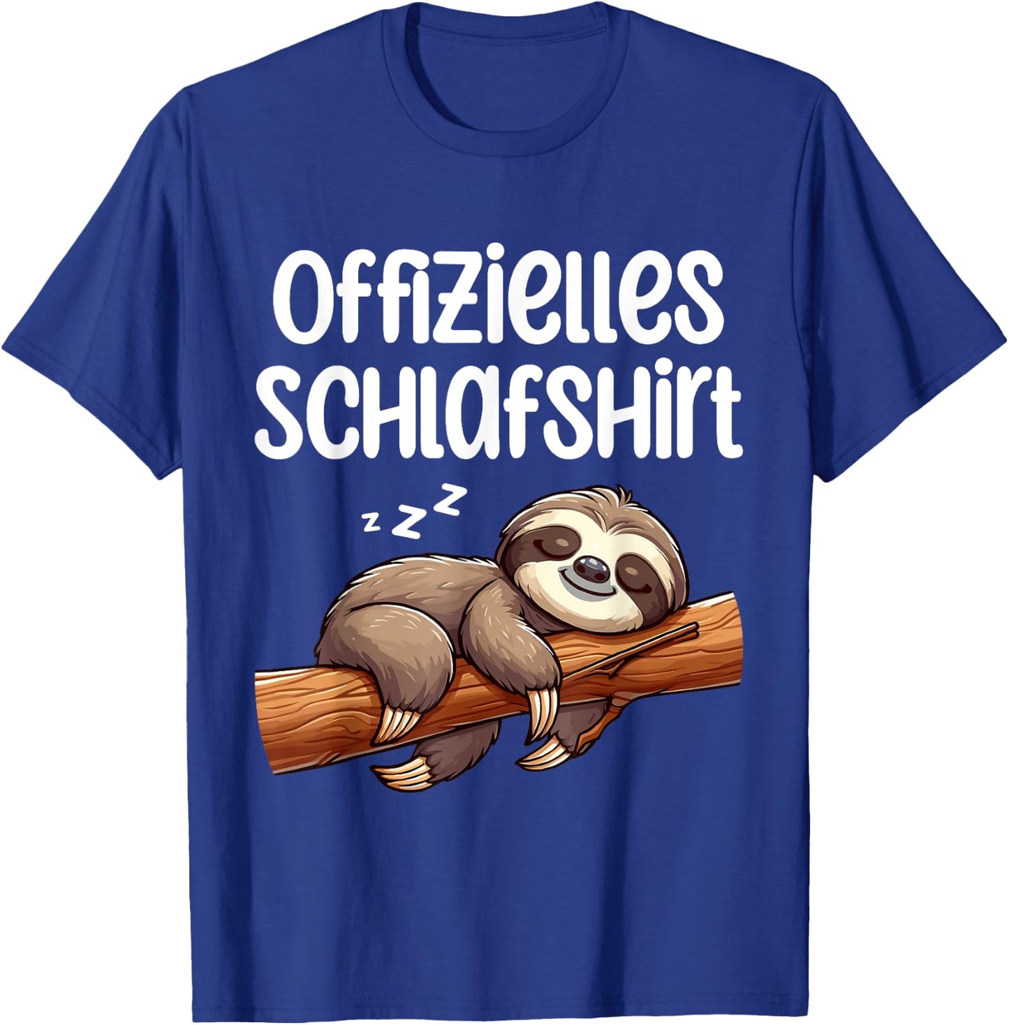 Official Sleep Shirt Cute Sloth Pyjamas Nightdress , black T-Shirt - T-Shirt | Royal