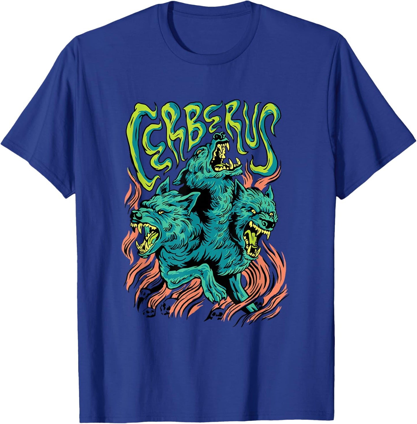 Cerberus - Creepy Three-Headed Dog Greek Mythology Lover T-Shirt - T-Shirt | Royal