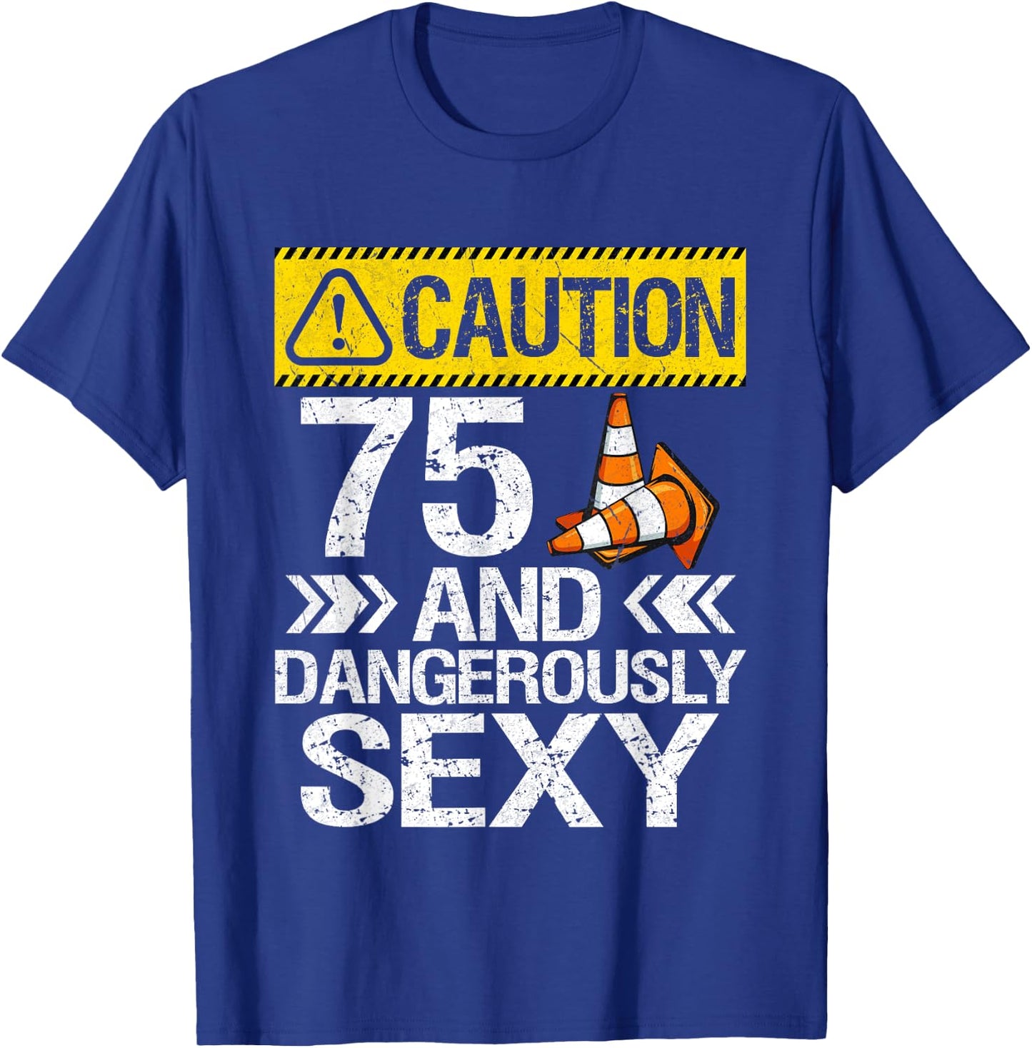 75 And Dangerously Sexy 75th Birthday 75 Years Old Gifts T-Shirt - T-Shirt | Royal