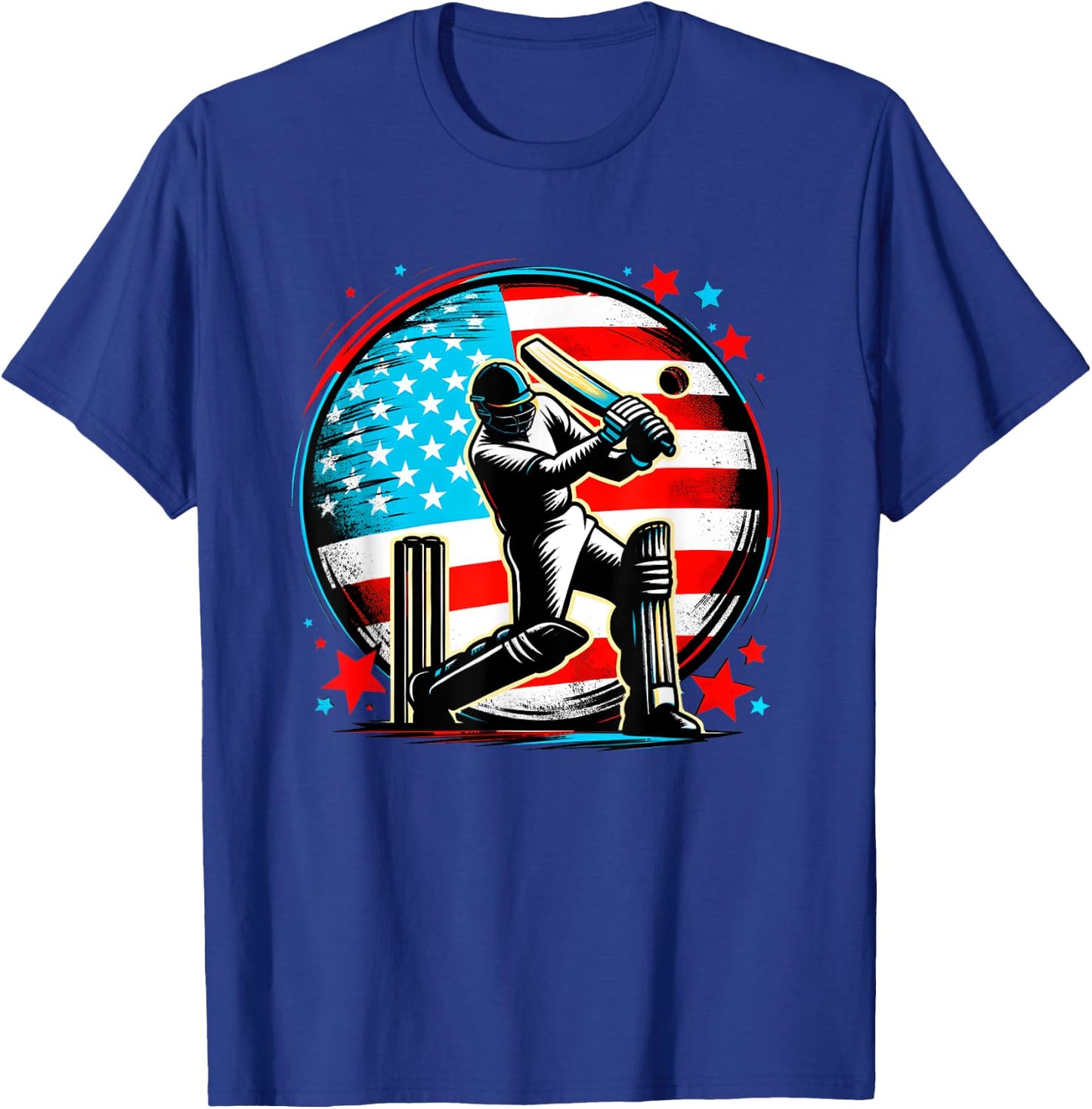 USA Cricket Jersey USA Cricket Team Lover Supporter America T-Shirt - T-Shirt | Royal