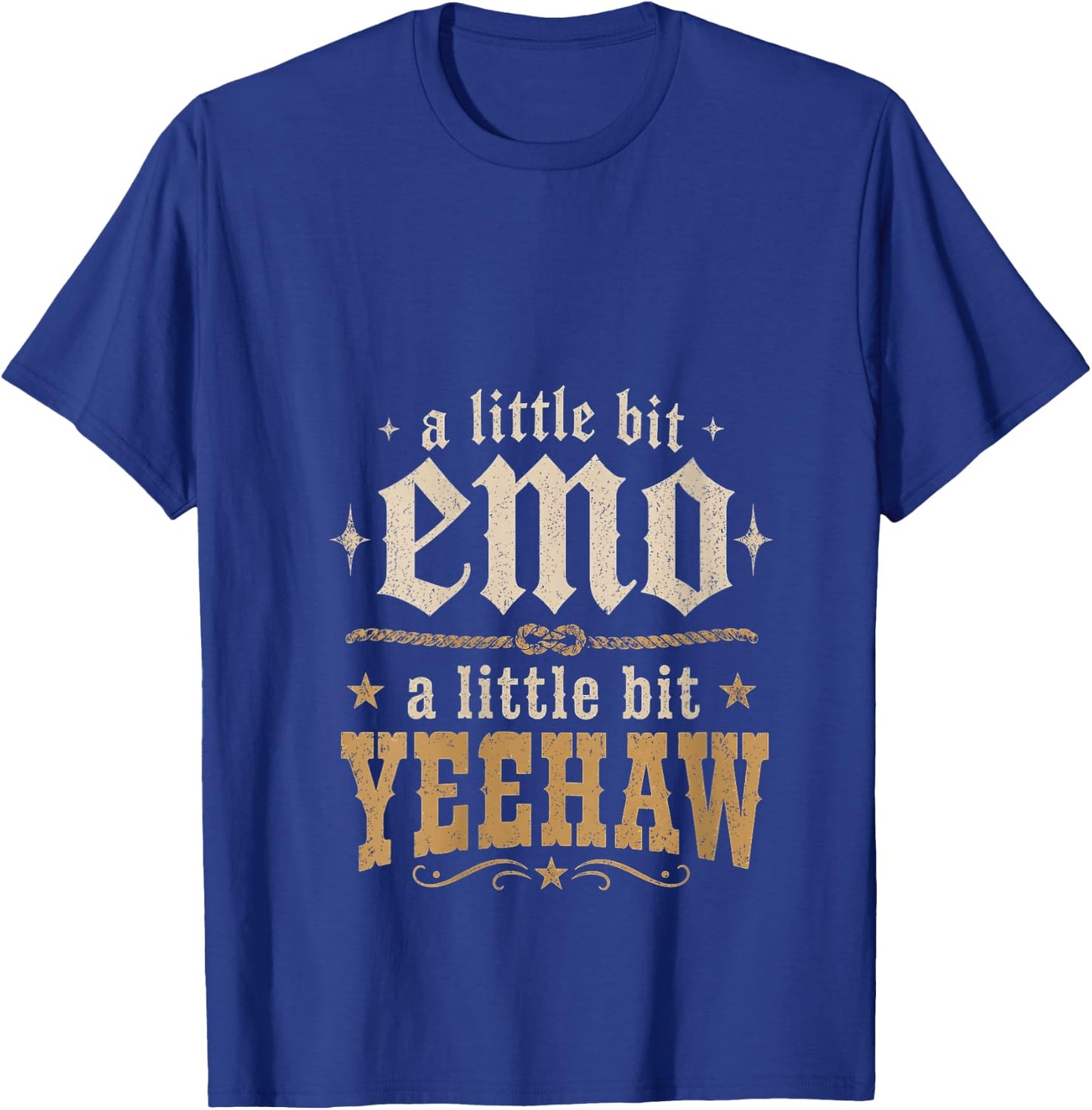 Women's A Little Bit Emo A Little Bit Yeehaw Funny Country Humor V-Neck T-Shirt - T-Shirt | Royal