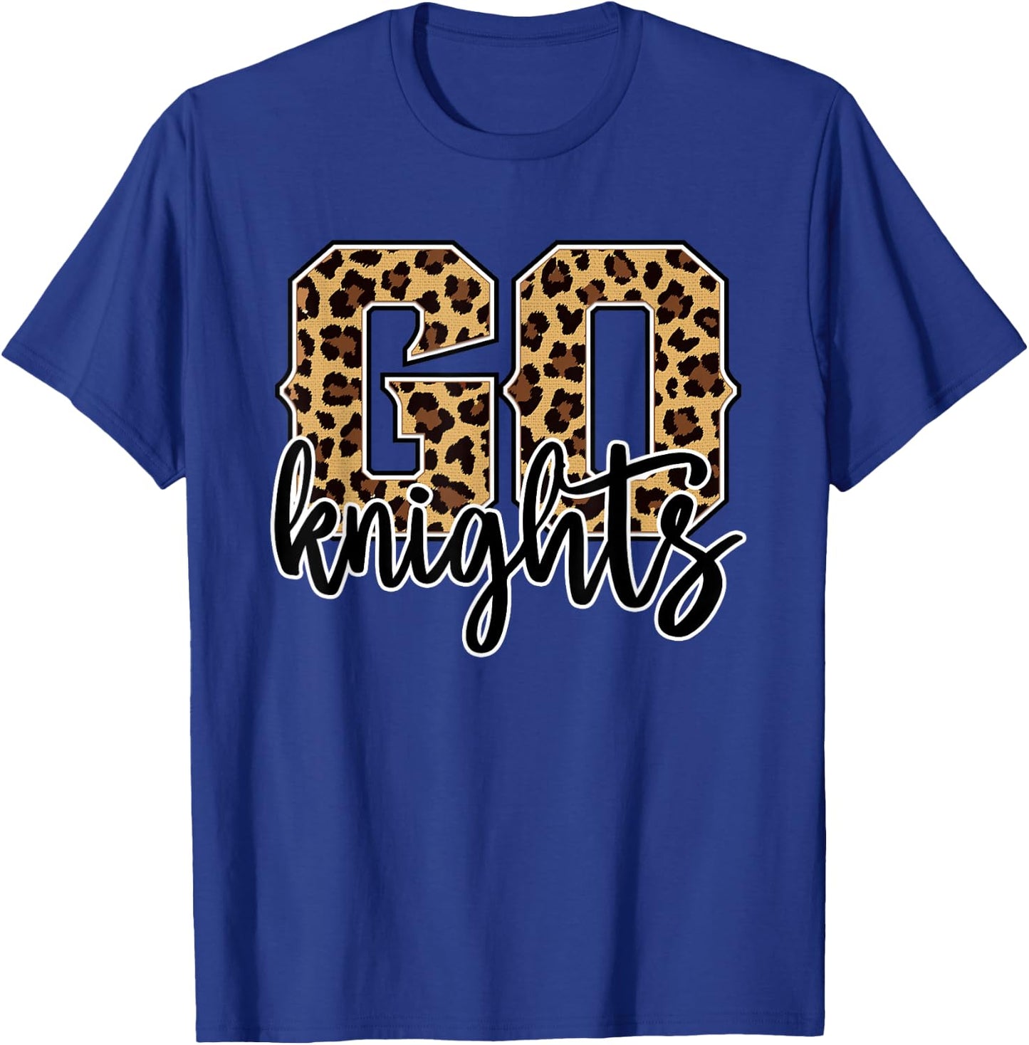 Knights Go Knights Leopard Print Cheetah Graphic T-Shirt - T-Shirt | Royal