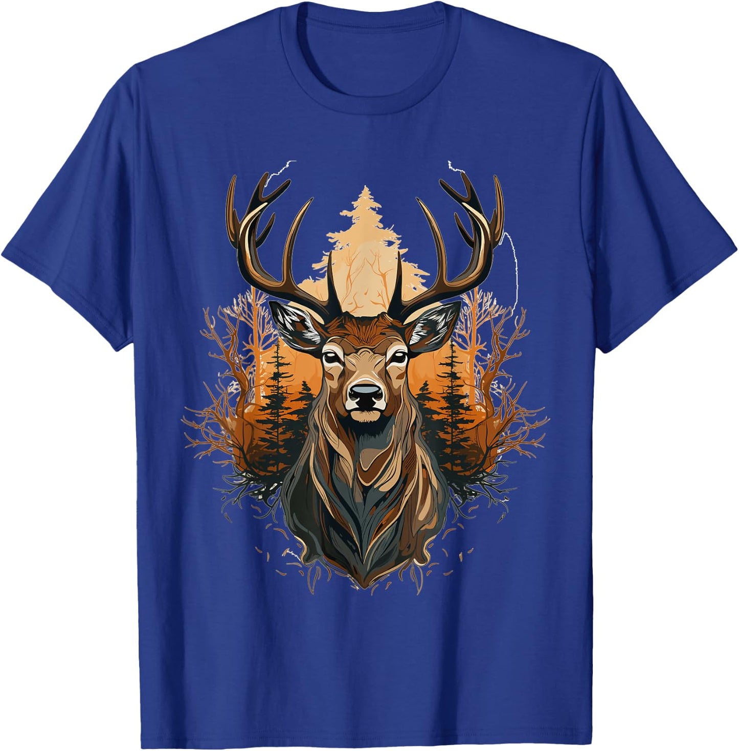 Deer, Wild Suede, Hunter , Black, S T-Shirt - T-Shirt | Royal