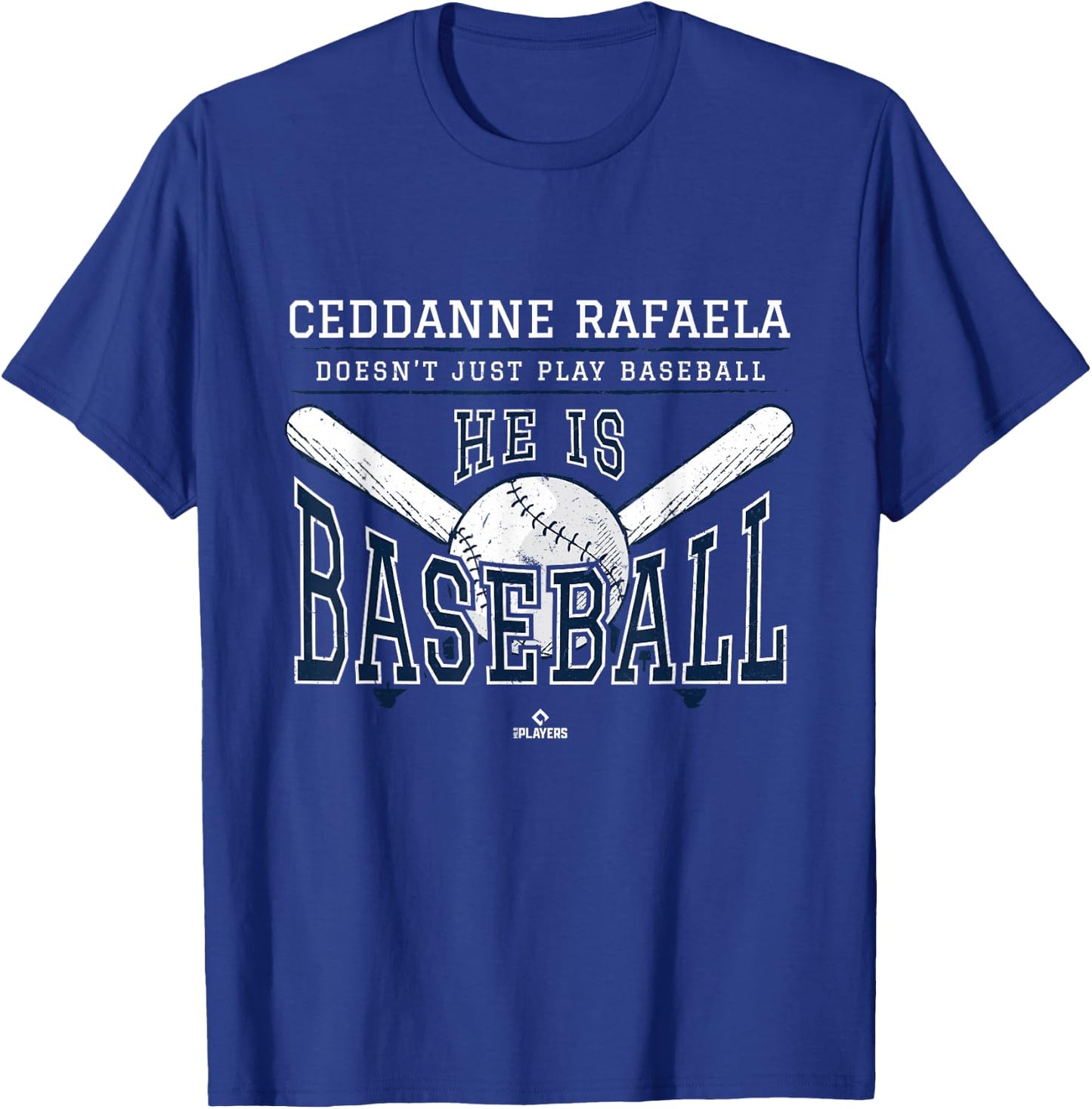 He is Baseball Ceddanne Rafaela Boston Baseball MLBPA T-Shirt - T-Shirt | Royal