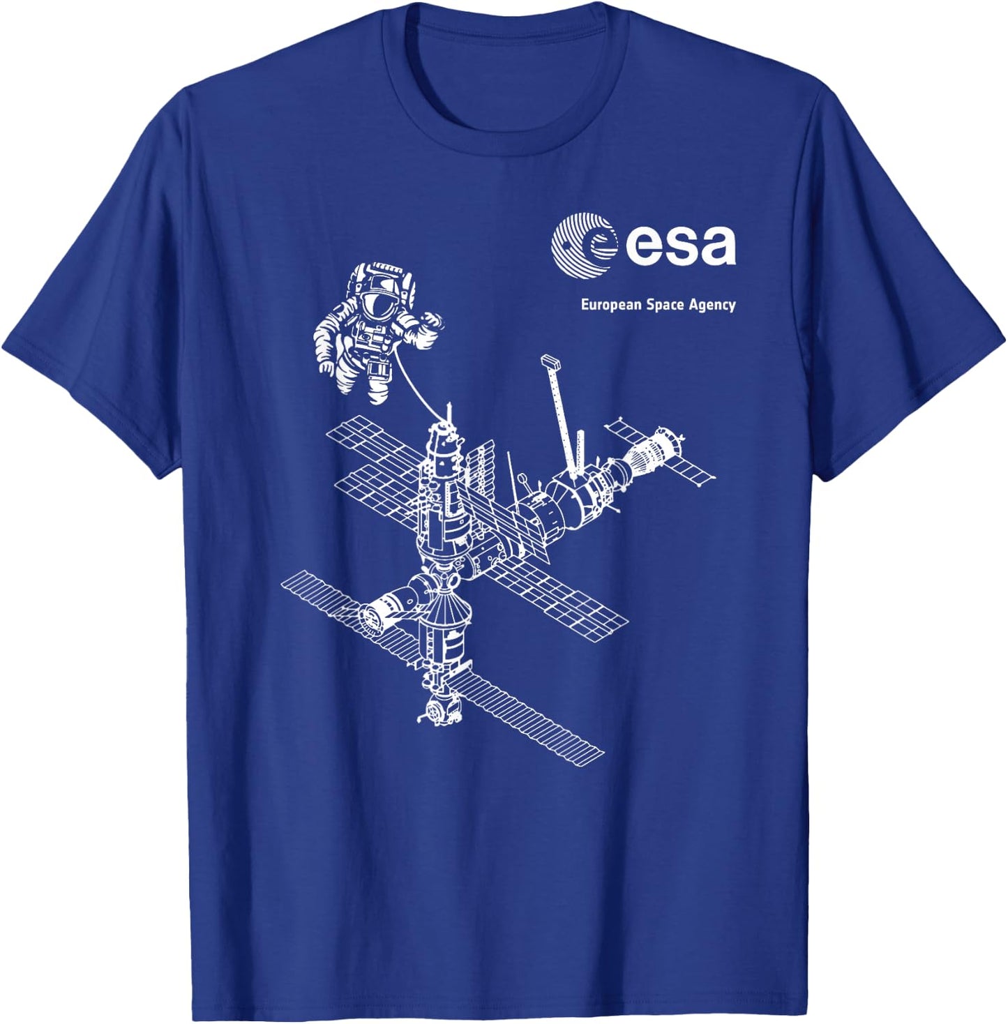 ESA ISS Internationale Raumstation Astronaut - ESA ISS - Erwachsene - Astronaut - Schwarz - S T-Shirt - T-Shirt | Royal