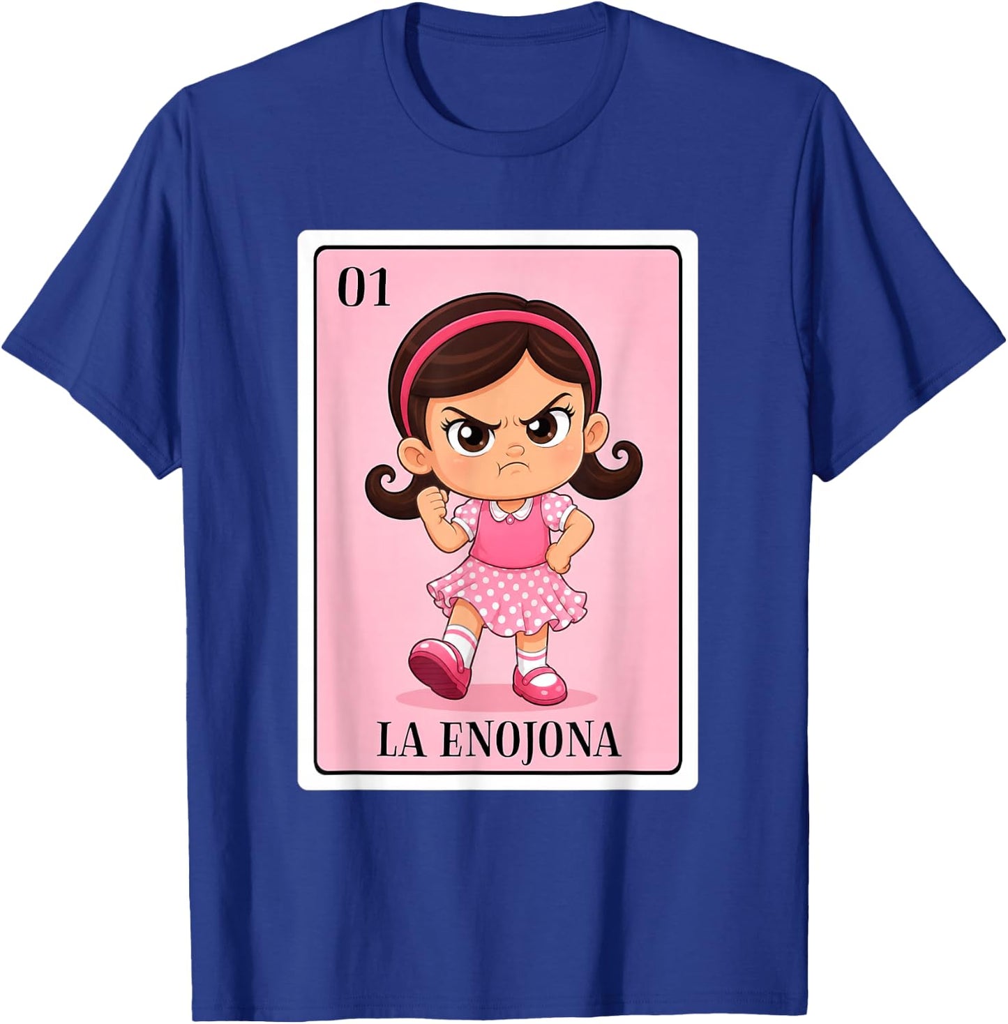 Latina La Enojona Angry Girl Chicana Mexican Bingo Card T-Shirt - T-Shirt | Royal
