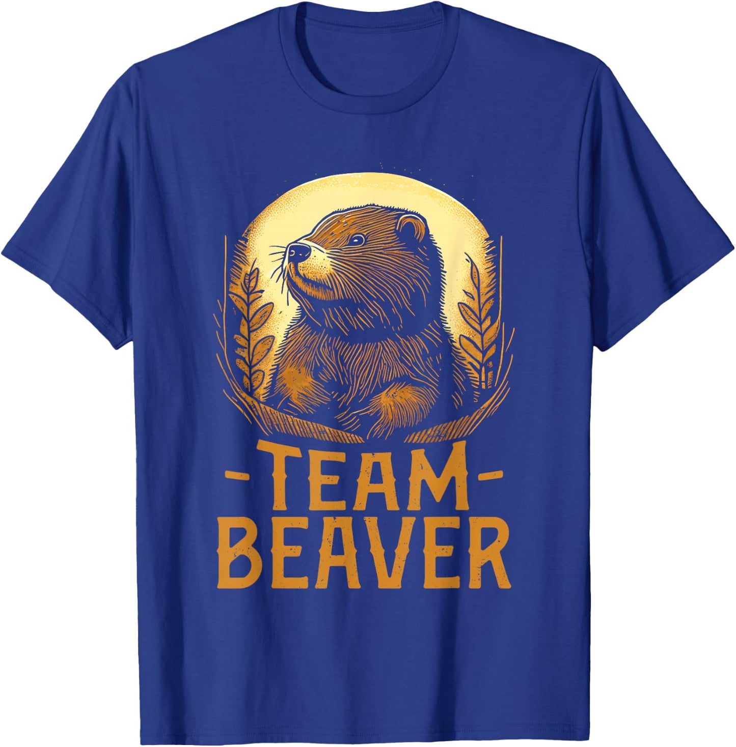 Team Beaver - Funny Cute Beaver Lover T-Shirt - T-Shirt | Royal