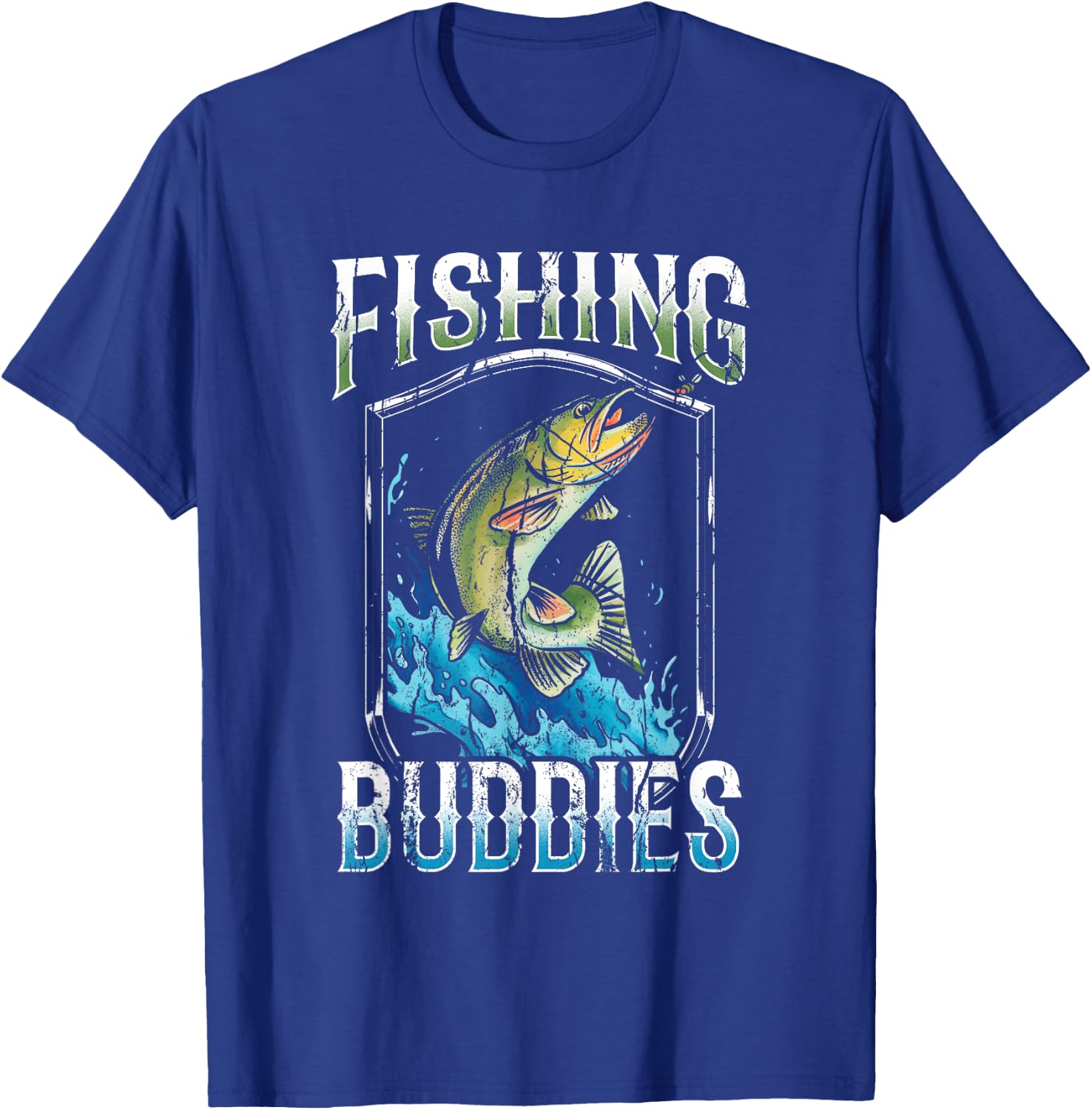 Fishing Buddies Fisher Buddy Fisherman T-Shirt - T-Shirt | Royal