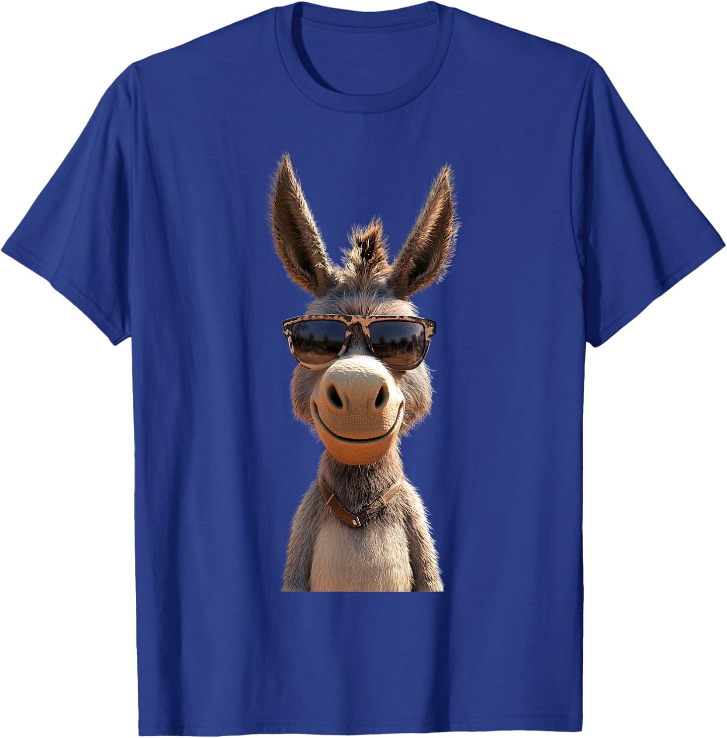 Donkey with Sunglasses Donkey Riding Cute Donkey T-Shirt - T-Shirt | Royal