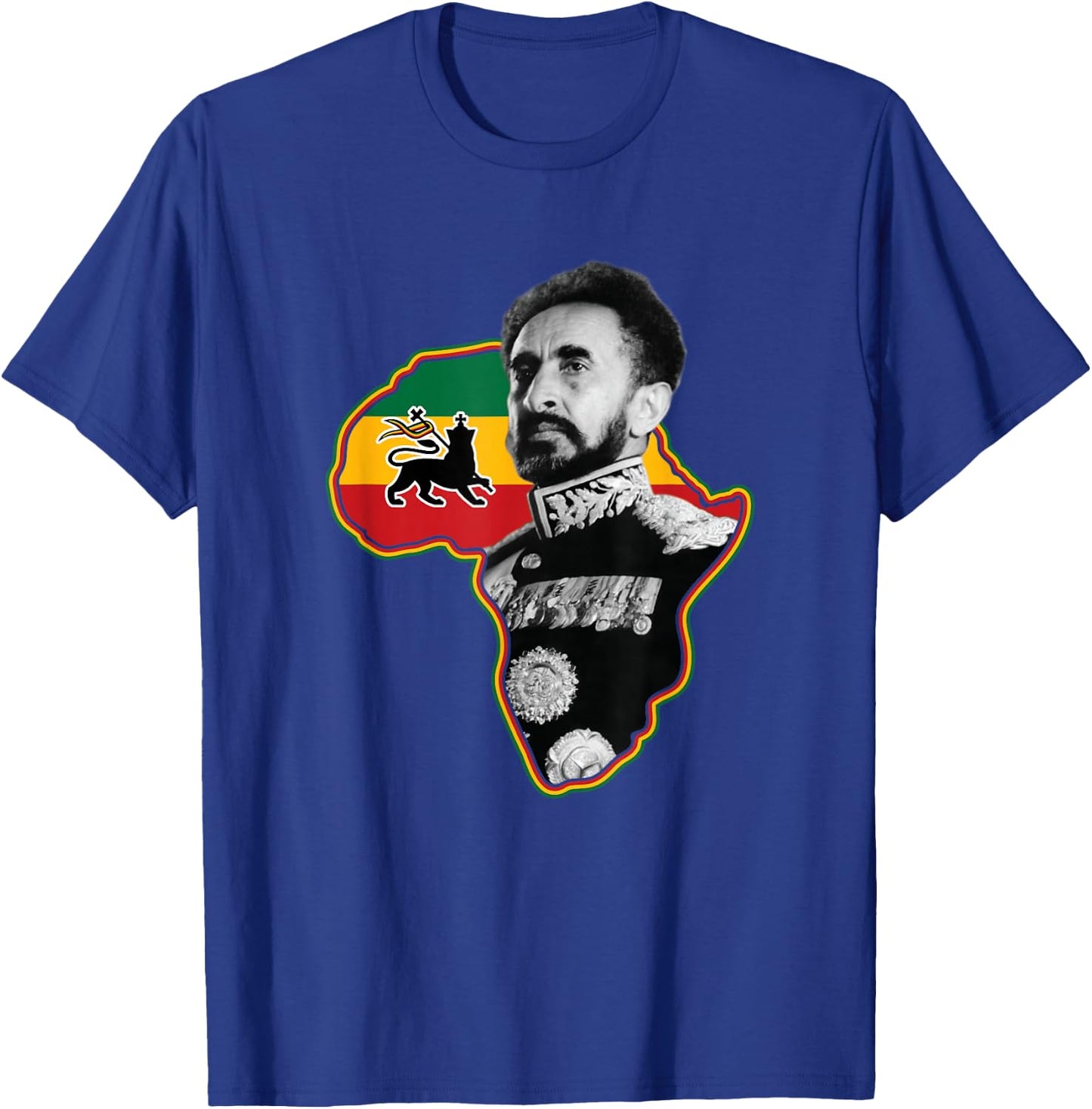 African Hero Haile Selassie I T-Shirt - T-Shirt | Royal