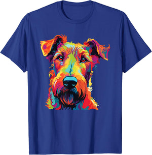 Watercolor Colorful Irish Terrier Dog Men Women Kids T-Shirt - T-Shirt | Royal