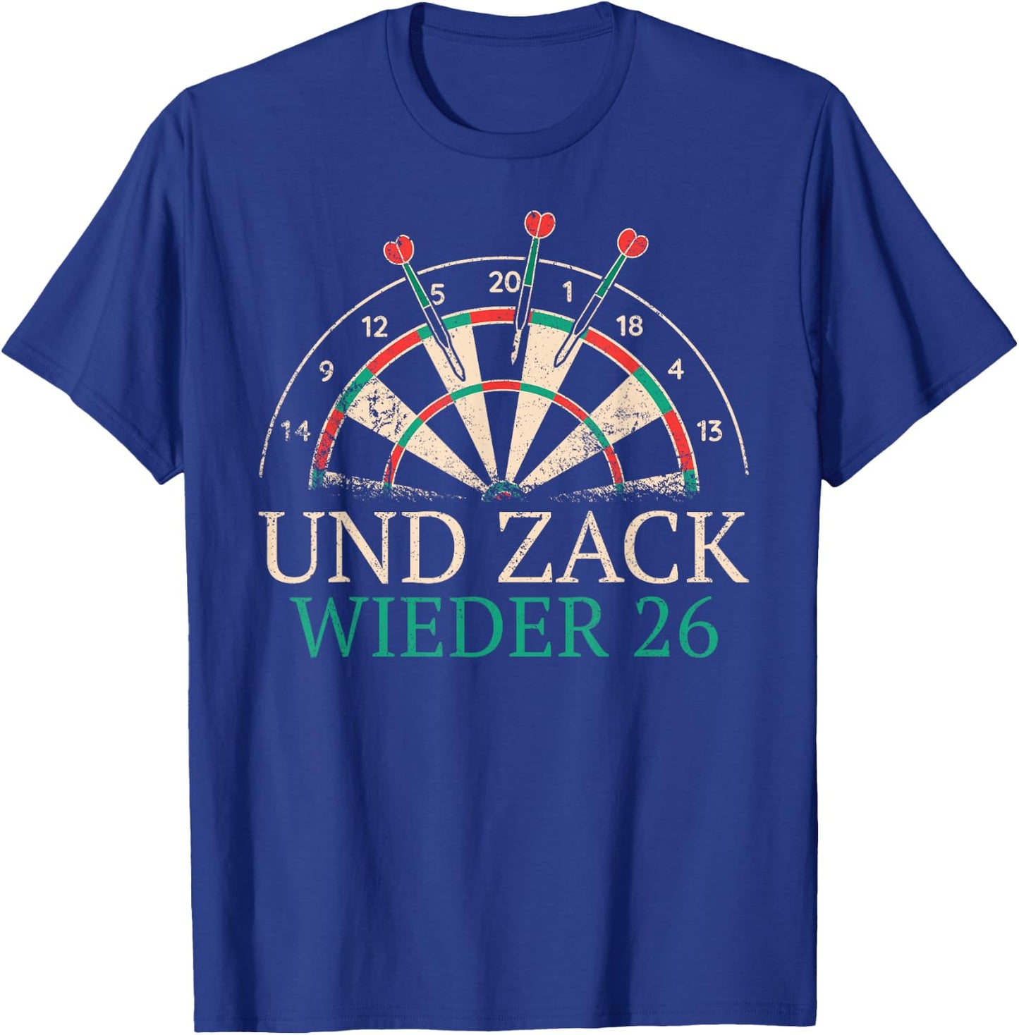 Dart and Zack Again 26 Darts T-Shirt - T-Shirt | Royal