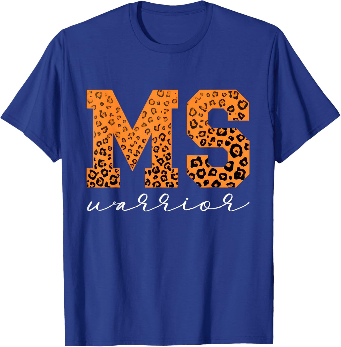 MS Warrior Leopard Multiple Sclerosis Awareness T-Shirt - T-Shirt | Royal