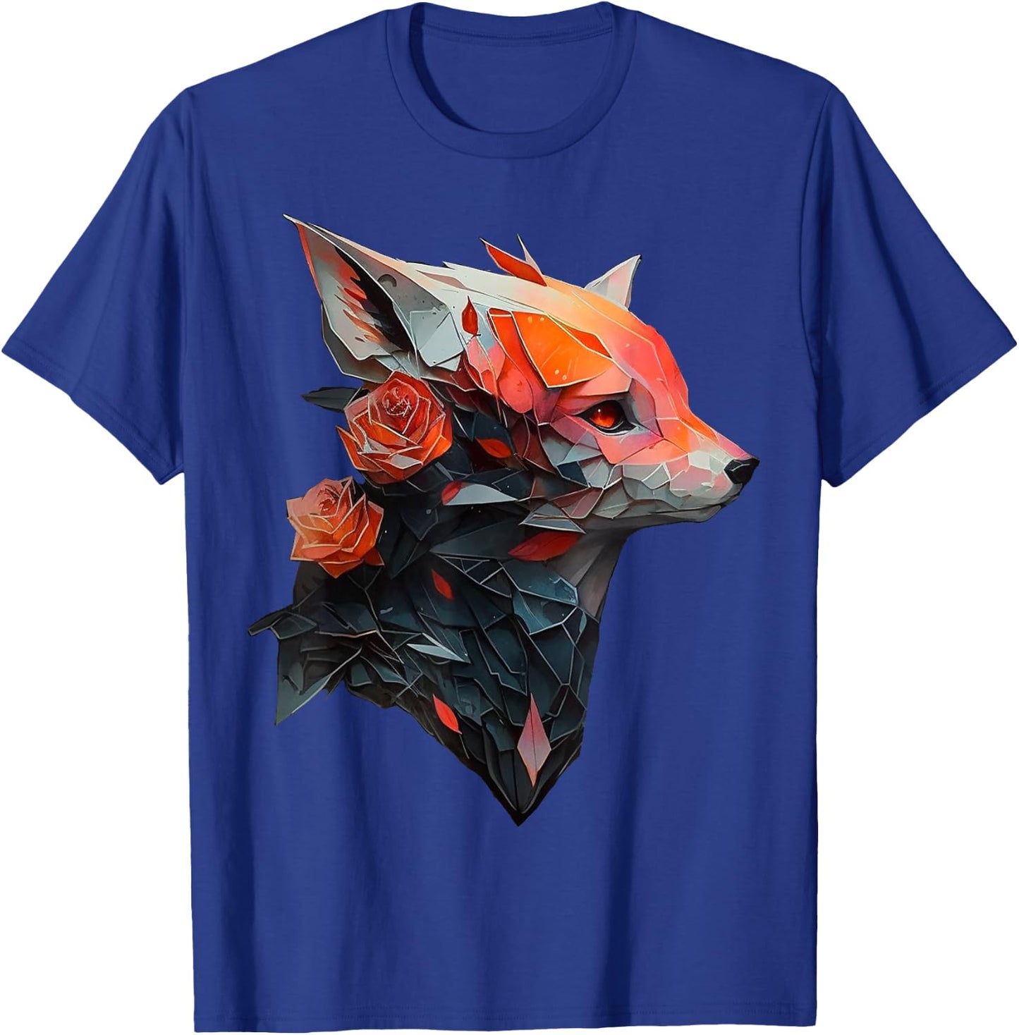 @n!mal Fox Art Tierliebhaber Motiv Tiere , Kind, , Kurzarm, , Schwarz, S T-Shirt - T-Shirt | Royal