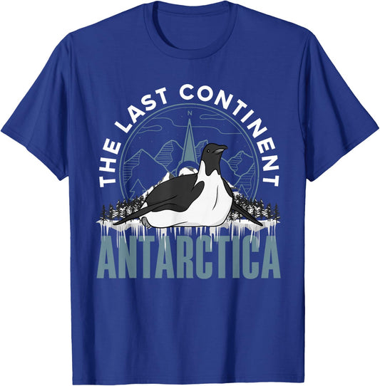 Antarctica Wildlife and South Pole Expedition -Adults Black Cotton Blend Small Classic Fit Short Sleeve T-Shirt - T-Shirt | Royal