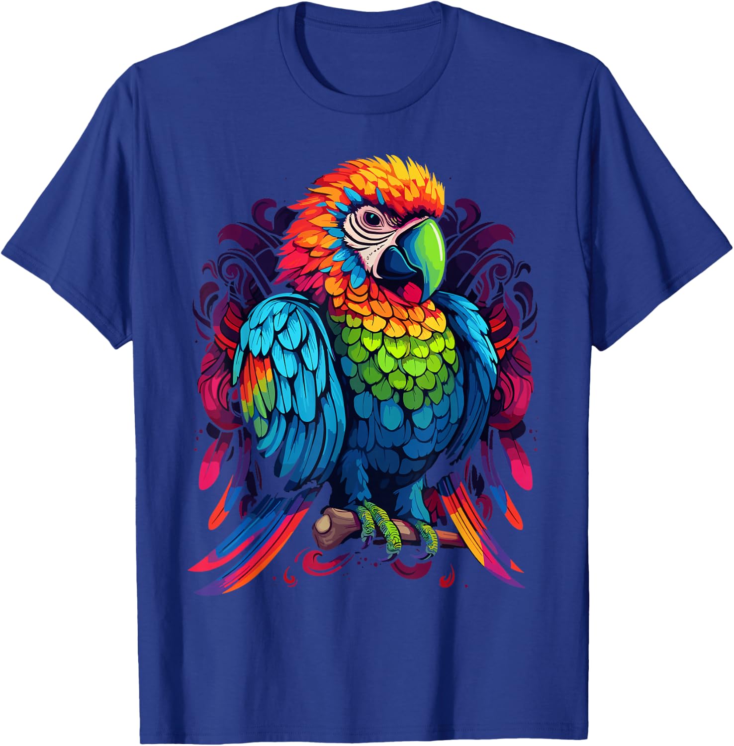 Colourful Parrot T-Shirt - T-Shirt | Royal
