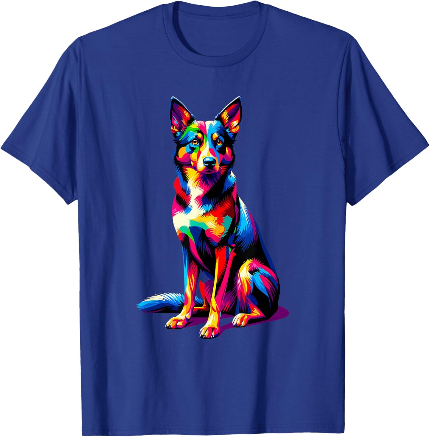 Colorful Pop Art Australian Kelpie Sheepdog T-Shirt - T-Shirt | Royal
