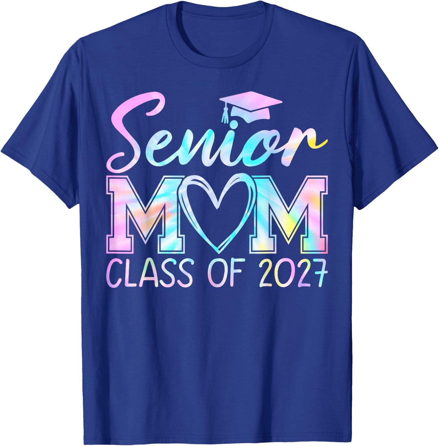 Senior Mom Class of 2027 Proud Mom Mother of A 2027 Graduate T-Shirt - T-Shirt | Royal
