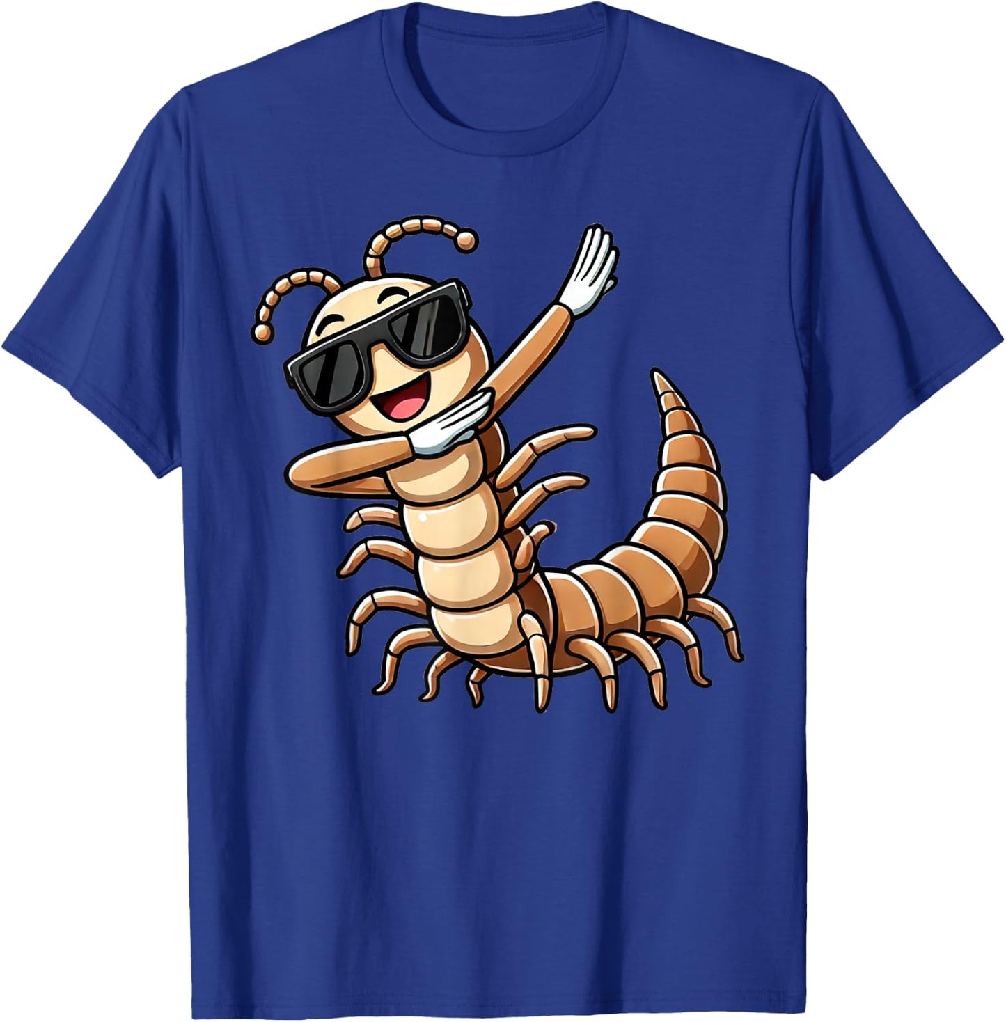Dabbing Centipede Funny Insect with Centipede , black T-Shirt - T-Shirt | Royal