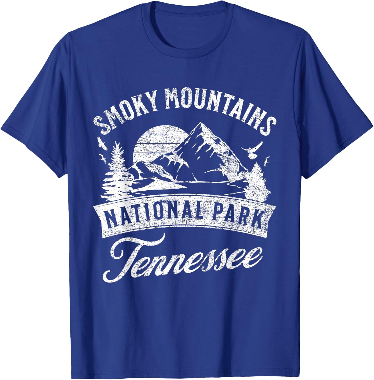 Great Smoky Mountains Nature Mountains Hiking Outdoors T-Shirt - T-Shirt | Royal