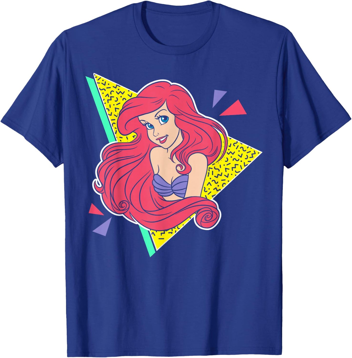 Disney Little Mermaid Ariel Retro 80's Style Graphic T-Shirt - T-Shirt | Royal