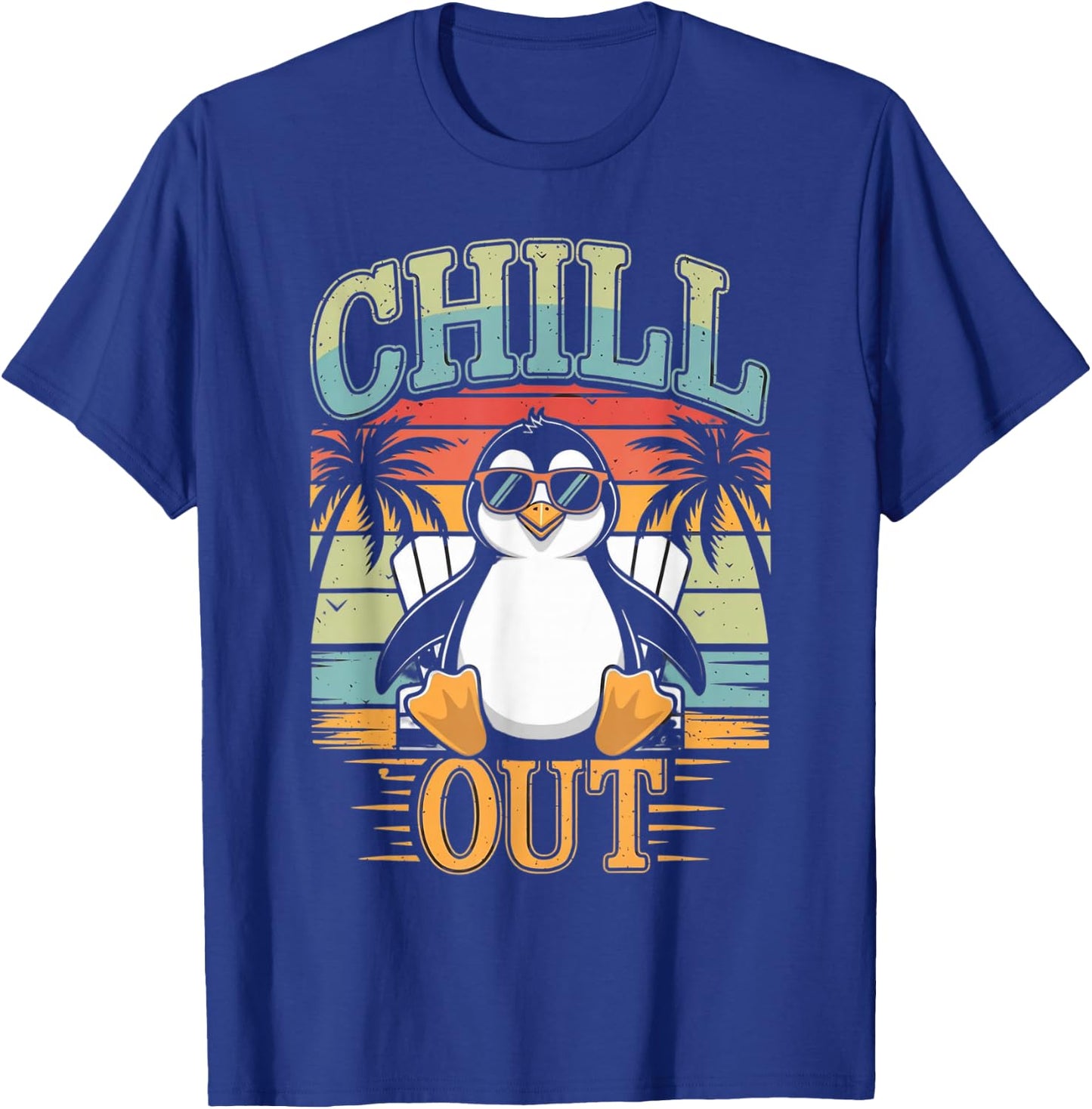 Chill Out Penguin T-Shirt - T-Shirt | Royal