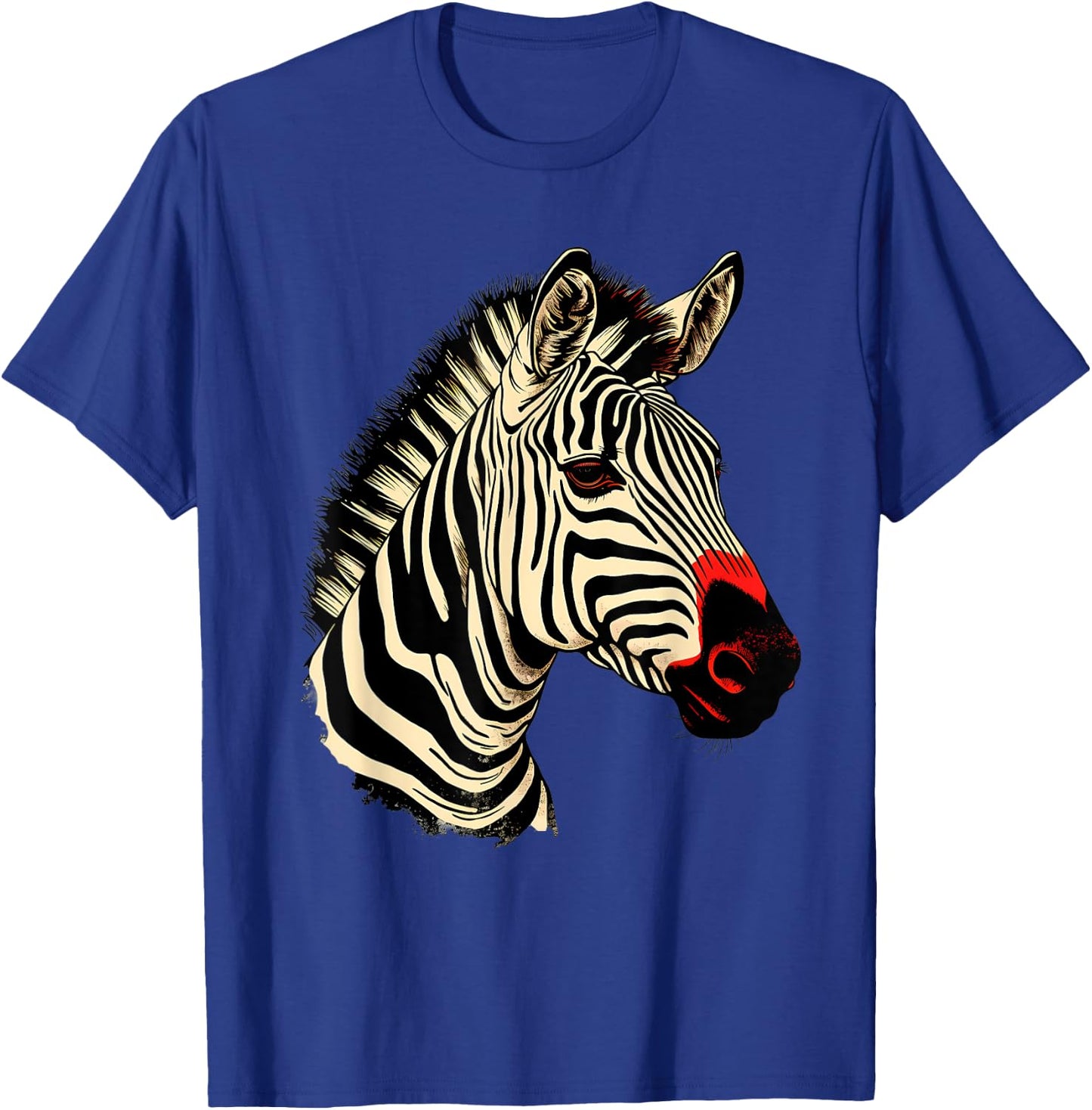 Zebra Portrait Artwork Wildlife Safari Nature Animal Art T-Shirt - T-Shirt | Royal